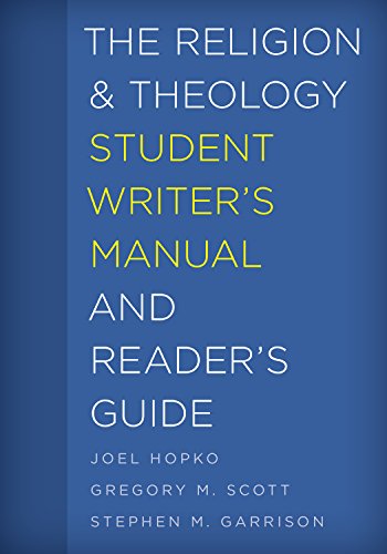 Stock image for The Religion and Theology Student Writer's Manual and Reader's Guide (Volume 4) (The Student Writer's Manual: A Guide to Reading and Writing, 4) for sale by Textbooks_Source