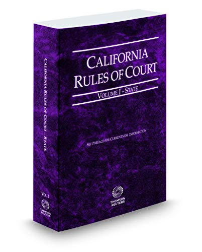 Imagen de archivo de California Rules of Court - State, 2019 ed. (Vol. I, California Court Rules) (California Rules of Court. State and Federal) a la venta por Hafa Adai Books