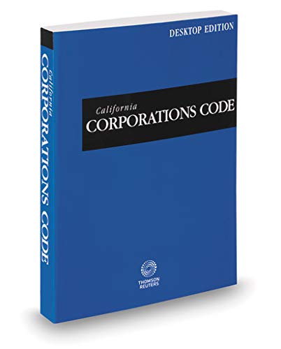 Beispielbild fr California Corporations Code, 2021 ed. (California Desktop Codes) zum Verkauf von BooksRun