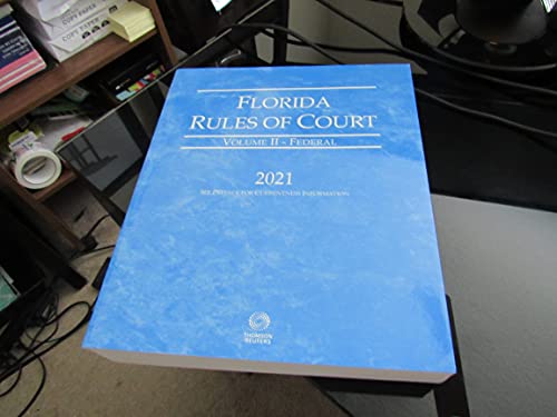 Stock image for 2021 Florida Rules of Court Volume II Federal for sale by SecondSale