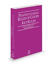 Stock image for Pennsylvania Rules of Court - Local Eastern KeyRules, 2021 revised ed. (Vol. IIID, Pennsylvania Court Rules) for sale by Bookmonger.Ltd