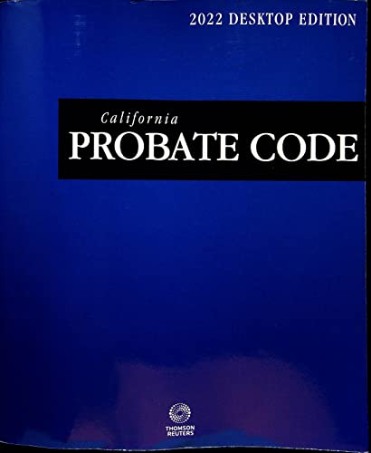 Beispielbild fr California Probate Code 2022: Desktop Edition zum Verkauf von ThriftBooks-Dallas