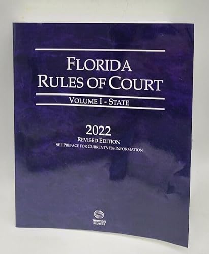 Stock image for Florida Rules of Court Volume 1 State 2022 for sale by ThriftBooks-Dallas