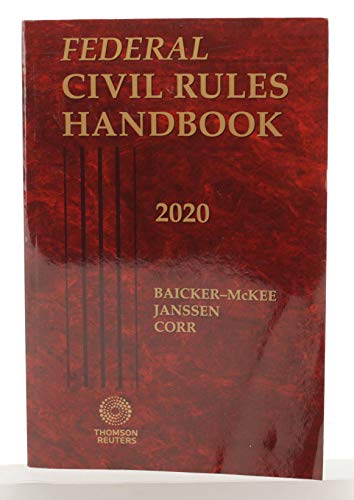 Beispielbild fr Federal Civil Rules Handbook 2020 zum Verkauf von Goodwill of Colorado