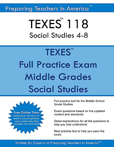Stock image for TEXES 118 Social Studies 4-8: TEXES 118 Exam Study Guide for sale by HPB-Red