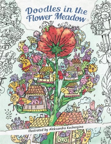 Stock image for Doodles in the Flower Meadow - Adult Coloring Book: Discover the for sale by Hawking Books