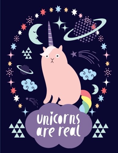 Imagen de archivo de Unicorns Are Real: Cat Unicorn in Space Notebook (Composition Book, Journal) (8.5 x 11 Large) a la venta por ThriftBooks-Atlanta