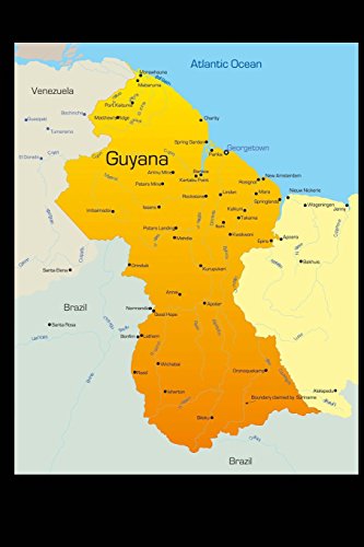 9781539839811: Map of Guyana Journal: 150 page lined notebook/diary