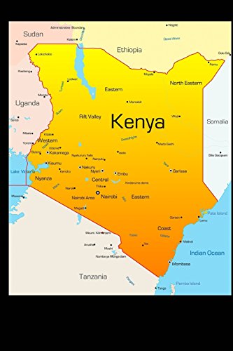 9781539840169: Map of Kenya Journal: 150 page lined notebook/diary