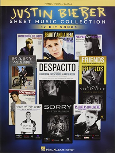 9781540004017: Justin bieber - sheet music collection piano, voix, guitare: 15 Hit Songs