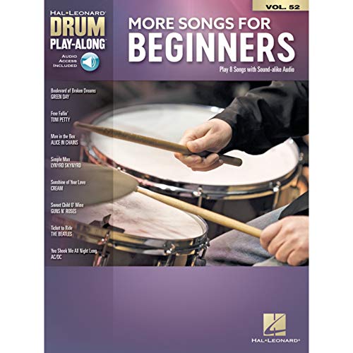 Stock image for More Songs for Beginners: Drum Play-Along Volume 52 (Hal Leonard Drum Play-Along, 52) for sale by GF Books, Inc.