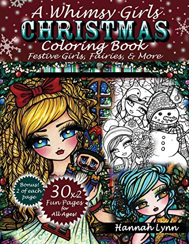 9781540444059: A Whimsy Girls Christmas Coloring Book: Festive Girls, Fairies, & More