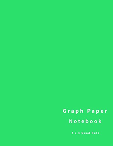 Stock image for Graph Paper Notebook: 4 x 4 Quad rule, 110 pages, 8.5 x 11 inches (large) (Emerald) for sale by Revaluation Books