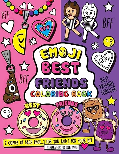 

Emoji Best Friends Coloring Book: A Coloring Book for Two! Two Copies of each page, share and color with your BFF.