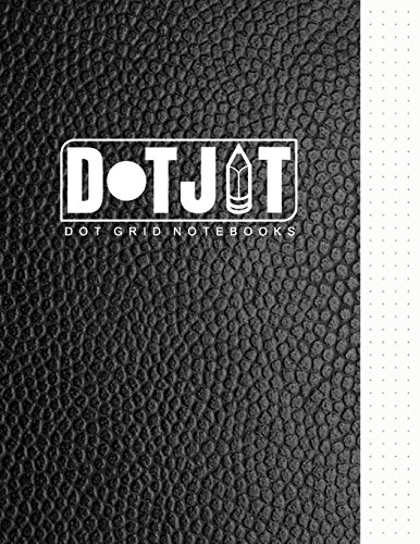 9781540732019: Dot Jot Dot Grid Notebook: Black Leather Design, 50 Pages, 8.5 x 11 (Journal,Diary) (Dotted Graph Paper)
