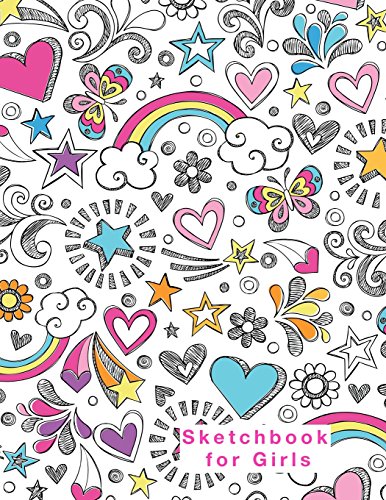 

Sketchbook for Girls: Blank Pages, Extra large (8.5 x 11) inches, 110 pages, White paper, Sketch, Doodle and Draw