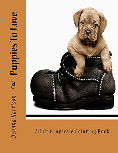 Beispielbild fr Puppies to Love: Adult Grayscale Coloring Book zum Verkauf von Revaluation Books
