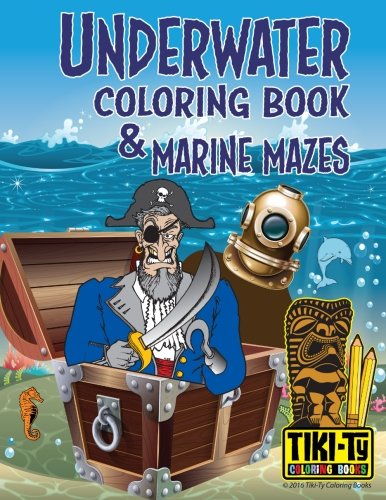 9781541203709: Underwater coloring book & Marine mazes