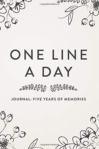 Beispielbild fr One Line A Day Journal: Five Years of Memories, 6x9 Diary, Dated and Lined Book, Floral Sketch zum Verkauf von Goodwill