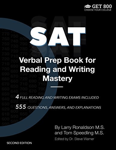 Imagen de archivo de SAT Verbal Prep Book for Reading and Writing Mastery: Techniques and Systems for Decoding the Verbal Part of the SAT a la venta por kelseyskorner