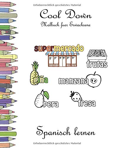 Beispielbild fr Cool Down - Malbuch fr Erwachsene: Spanisch lernen zum Verkauf von Buchpark
