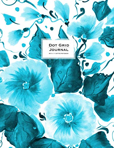 Stock image for Dot Grid Journal - Dotted Notebook, 8.5 x 11 - Teal Flowers: Soft Cover, Extra Large (Dotted Journals) for sale by SecondSale