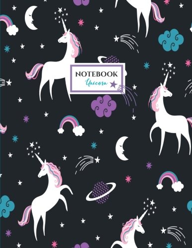 Imagen de archivo de Unicorn Notebook: Unicorns Night Sky Notebook (Composition Book, Journal) (8.5 x 11 Large) a la venta por Your Online Bookstore