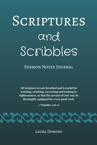 Stock image for Scriptures and Scribbles (blue): Sermon Notes Journal for sale by Revaluation Books