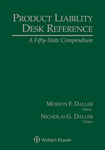 Beispielbild fr Product Liability Desk Reference, A Fifty-State Compendium, 2019 Edition zum Verkauf von HPB-Red