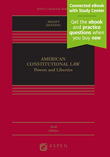 Imagen de archivo de American Constitutional Law: Powers and Liberties [Connected Casebook] (Aspen Casebook) a la venta por HPB-Red