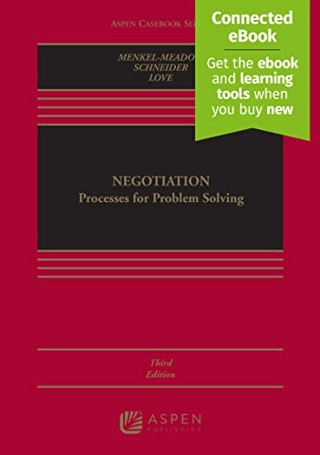 Imagen de archivo de Negotiation: Processes for Problem Solving [Connected Ebook] (Aspen Casebook) a la venta por BooksRun