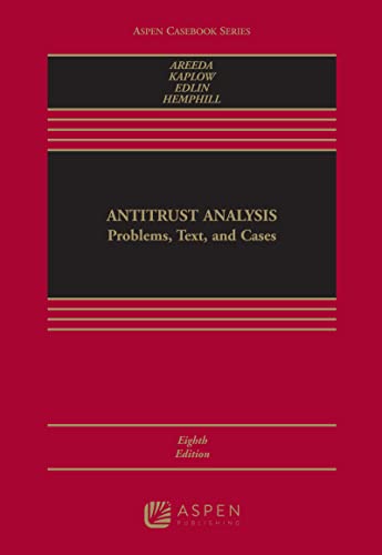 Imagen de archivo de Antitrust Analysis: Problems, Text, and Cases (Aspen Casebook) a la venta por Big River Books