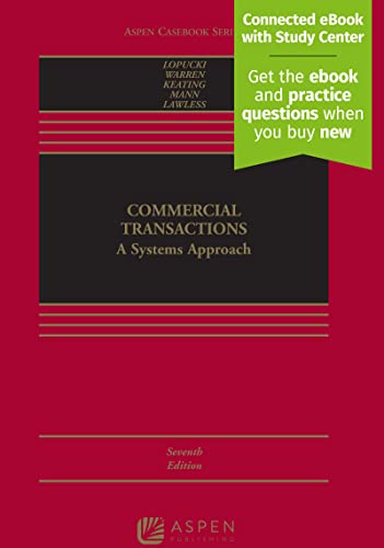 Beispielbild fr Commercial Transactions: A Systems Approach [Connected eBook with Study Center] (Aspen Casebook) zum Verkauf von BooksRun