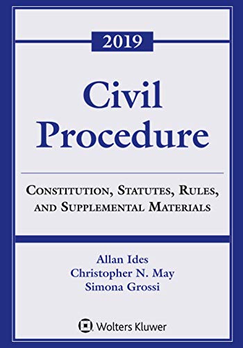 Imagen de archivo de Civil Procedure: Constitution, Statutes, Rules, and Supplemental Materials, 2019 (Supplements) a la venta por HPB-Emerald