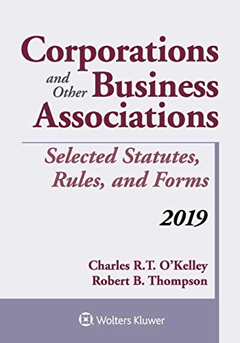 Stock image for Corporations and Other Business Associations: Selected Statutes, Rules, and Forms, 2019 (Supplements) for sale by BooksRun
