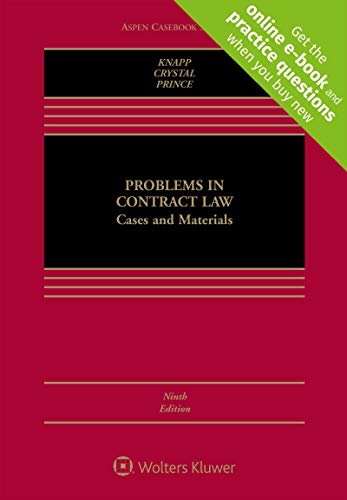 Imagen de archivo de Problems in Contract Law: Cases and Materials [Connected Casebook] (Looseleaf) (Aspen Casebook) a la venta por Textbooks_Source