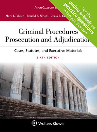 Stock image for Criminal Procedures: Prosecution and Adjudication [Connected Casebook] (Aspen Casebook) (Looseleaf) for sale by Books Unplugged