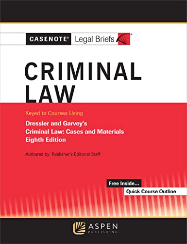 Imagen de archivo de Casenote Legal Briefs for Criminal Law, Keyed to Dressler and Garvey a la venta por Buchpark