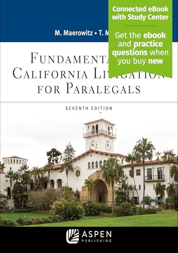 Stock image for Fundamentals of California Litigation for Paralegals (Aspen Paralegal Series) for sale by BooksRun