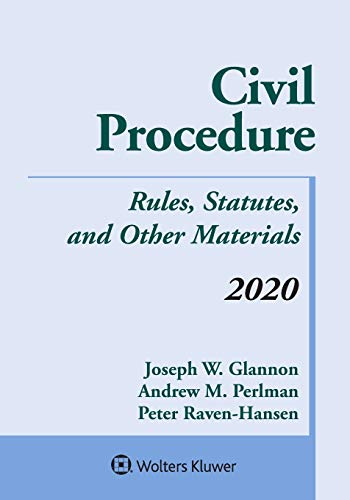 9781543820362: Civil Procedure 2020: Rules, Statutes, and Other Materials (Supplements)