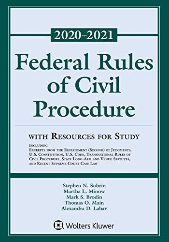 Beispielbild fr Federal Rules of Civil Procedure with Resources for Study: 2020-2021 Statutory Supplement (Supplements) zum Verkauf von BooksRun