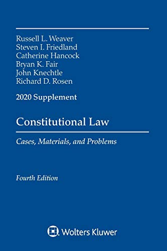 Beispielbild fr Constitutional Law: Cases Materials and Problems, 2020 Supplement (Supplements) zum Verkauf von Campus Bookstore