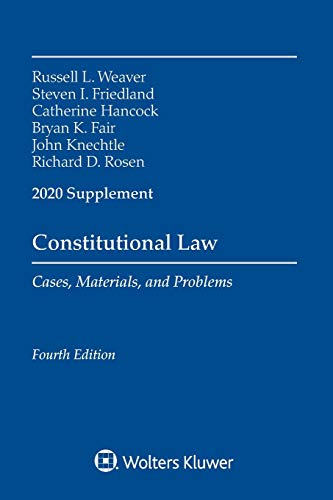 Stock image for Constitutional Law: Cases Materials and Problems, 2020 Supplement (Supplements) for sale by Campus Bookstore