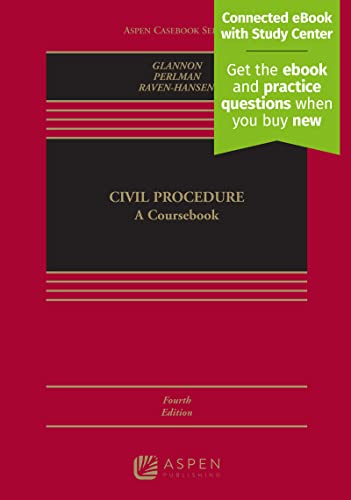 Imagen de archivo de Civil Procedure: A Coursebook [Connected eBook with Study Center] (Aspen Casebook) a la venta por BooksRun