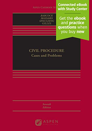 Immagine dell'editore per Civil Procedure: Cases and Problems [Connected eBook with Study Center] (Aspen Casebook) venduto da Wonder Book