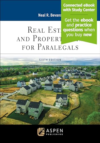Beispielbild fr Real Estate and Property Law for Paralegals (Aspen Paralegal Series) zum Verkauf von BooksRun