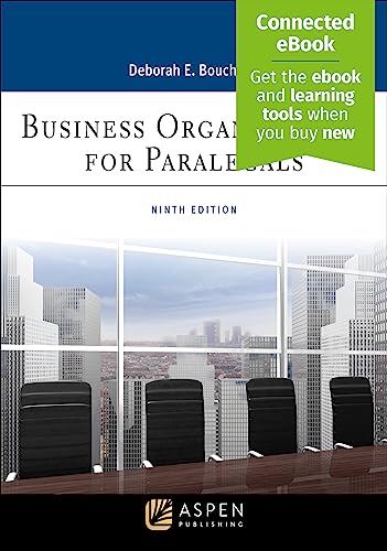 9781543826906: Business Organizations for Paralegal
