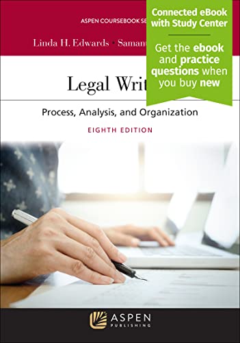 Stock image for Legal Writing: Process, Analysis, and Organization (Aspen Coursebook Series) for sale by BooksRun