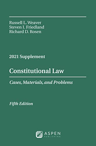 Beispielbild fr Constitutional Law: Cases, Materials, and Problems; 2021 Case Supplement zum Verkauf von Revaluation Books