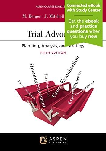 Imagen de archivo de Trial Advocacy: Planning, Analysis, and Strategy [Connected eBook with Study Center] (Aspen Coursebook) a la venta por Textbooks_Source